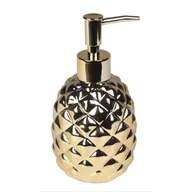 Mydelniczki i dozowniki mydła - Dozownik PINEAPPLE 9 x 17cm złoty - miniaturka - grafika 1