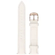 Akcesoria do smartwatchy - Pasek GARETT Skórzany (18 mm) Biały - miniaturka - grafika 1