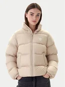 Kurtki damskie - adidas Kurtka zimowa adicolor JX2947 Beżowy Regular Fit - miniaturka - grafika 1