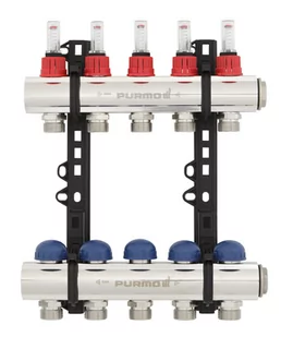 Purmo Rozdzielacz INVEST z rotametrami - 10 pętli - Akcesoria grzewcze - miniaturka - grafika 1