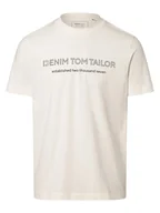 Koszulki męskie - Tom Tailor Denim - T-shirt męski, biały - miniaturka - grafika 1