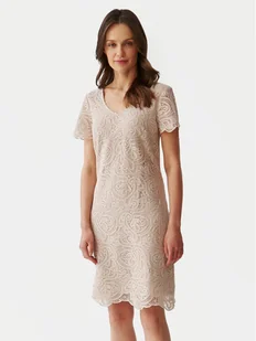 Tatuum Sukienka koktajlowa Sono T2406.204 Beżowy Regular Fit - Sukienki - miniaturka - grafika 1