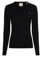 Swetry damskie - Gant Sweter damski Kobiety Bawełna niebieski jednolity, S - miniaturka - grafika 1