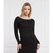 Bluzki damskie - GUESS Bluzka SHERYL | Slim Fit - miniaturka - grafika 1