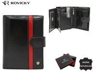 Portfele - Duży, skórzany portfel męski z systemem RFID - Rovicky - miniaturka - grafika 1