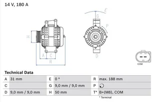 Alternator Bosch 0 986 082 500 - Alternatory - miniaturka - grafika 1