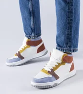 Botki damskie - Fioletowe sneakersy za kostkę Elizabeth-37 - miniaturka - grafika 1