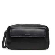 Kosmetyczki, organizery i kuferki - Kosmetyczka Calvin Klein Ck Sleek 2G Washbag K50K513039 Czarny - miniaturka - grafika 1