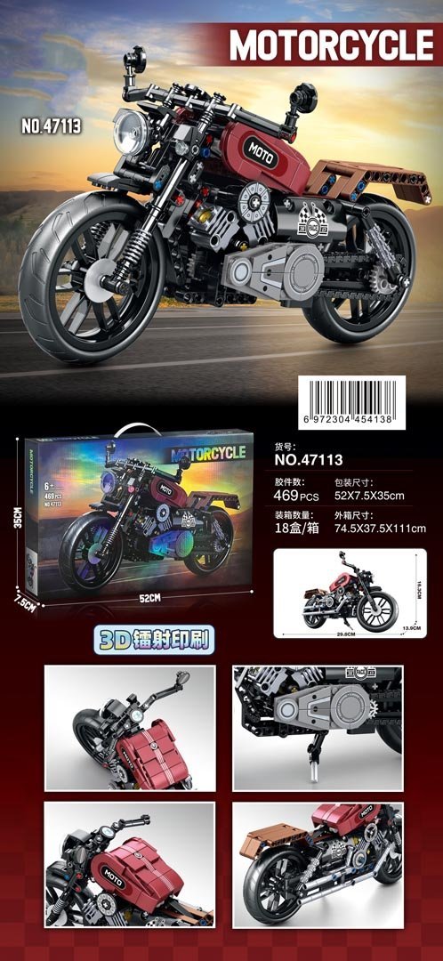 KREATYWNY ZESTAW KONSTRUKCYJNY MOTOCYKL