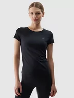 Koszulki sportowe damskie - 4F Koszulka sportowa w kolorze czarnym - miniaturka - grafika 1