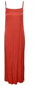 Sukienki - PIECES DŁUGA SUKIENKA NA RAMIĄCZKACH GŁADKA CZERWONA M XQA - miniaturka - grafika 1