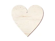 Gadżety dla niej i dla niego - Zawieszka drewniana serce na walentynki - 5 cm - 1 szt. - miniaturka - grafika 1