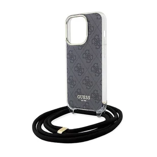 Etui Guess GUHCP15XHC4SEK Apple iPhone 15 Pro Max hardcase Crossbody Cord 4G Print czarny/black - Etui i futerały do telefonów - miniaturka - grafika 6