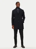 Płaszcze męskie - Bugatti Płaszcz wełniany 626228-64084 Granatowy Regular Fit - miniaturka - grafika 1