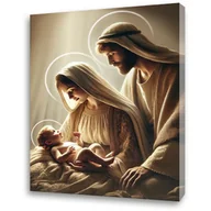 Ikony i obrazy sakralne - Obraz religijny na płótnie Święta Rodzina - miniaturka - grafika 1