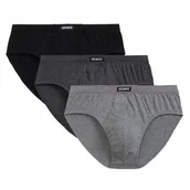 Majtki damskie - SLIPY MAJTKI MĘSKIE bawełniane 3BMP-006 3-pak Atlantic wygodne *L - miniaturka - grafika 1