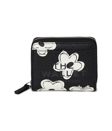 MARC JACOBS Mini kompaktowy portfel, portfel damski, jeden rozmiar, czarny/biały, Taglia Unica