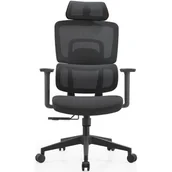 Fotele i krzesła biurowe - XQUANTUM Fotel ECH500K Czarny - miniaturka - grafika 1