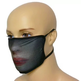 Maska na twarz z nadrukiem ZBROJOWNIA - Woman - czarna - Maseczki ochronne i antywirusowe - miniaturka - grafika 1