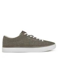 Trampki męskie - Tenisówki Tommy Hilfiger Th Hi Vulc Low Core Chambray FM0FM05389 Szary - miniaturka - grafika 1