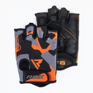 Rękawiczki - Rękawiczki Fitness Rdx Sumblimation F6 Czarno-Pomarańczowe Wgs-F6O S - miniaturka - grafika 1