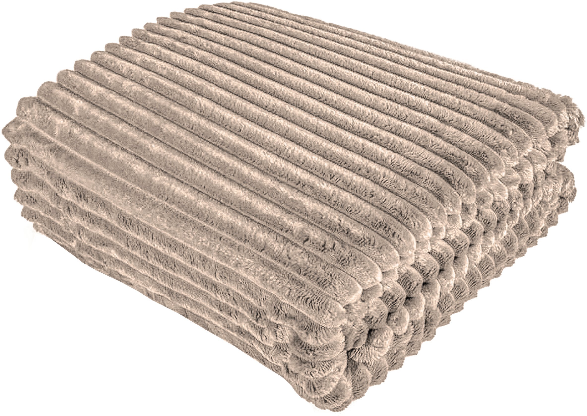 kontrast Ciepły koc Lena 200x220 cm taupe przytulny wytłaczany narzuta