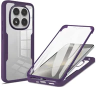 Etui i futerały do telefonów - Etui wzmacniane 360 do Redmi Note 14 Pro 5G/14 Pro Plus 5G/ Poco X7 5G, przezroczysto-fioletowe - miniaturka - grafika 1