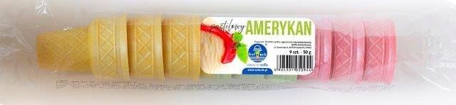 Soforek Soforek Wafle Do Lodów Kubek Pastelowy Amerykan 9 Sztuk 50 G