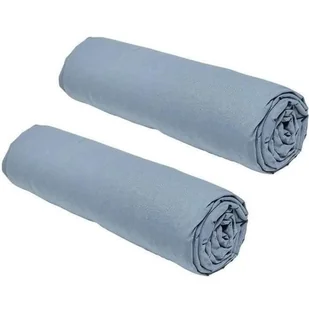 Zestaw 2 prześcieradeł TODAY Essential - 160 x 200 cm - 2 osoby - 100% bawełna - Denim - Prześcieradła - miniaturka - grafika 1