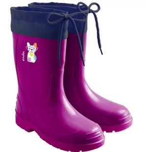 Kalosze dla dziecka, z buldożkiem, różowe 2-8 lat - Kalosze damskie - miniaturka - grafika 1