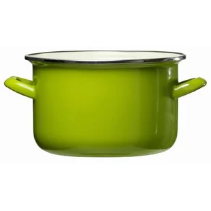 Emalia Olkusz OLKUSZ GARNEK 16 CM 1,8 L STAL EMALIOWANA ZIELONA INDUKCJA 35182 - Garnki - miniaturka - grafika 1