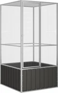 Klatki i wyposażenie dla ptaków - vidaXL vidaXL Woliera, antracytowa, 111x107x211,5 cm, galwanizowana stal - miniaturka - grafika 1