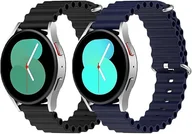 Akcesoria do smartwatchy - 2xPASEK DO ZEGARKA Samsung Galaxy Watch 5/4/3 SILIKONOWY CZARNY NIEBIESKI 20mm - miniaturka - grafika 1