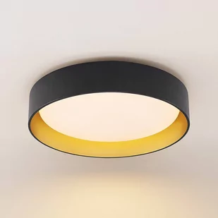 Lindby Gracjan lampa sufitowa LED CCT czarna złota - Lampy sufitowe - miniaturka - grafika 1
