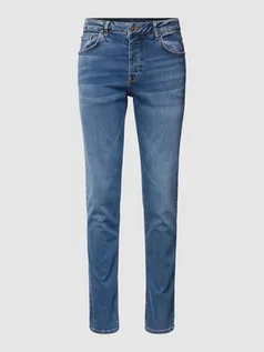 Spodnie męskie - Jeansy o kroju slim fit z dodatkiem streczu - grafika 1