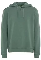 Bluzy męskie - camel active Męska bluza z kapturem 409415/1W02, Bottle Green, 5XL (DE), zielone butelki, 5XL - miniaturka - grafika 1