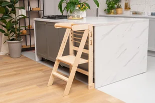 DUŻY POMOCNIK KUCHENNY KITCHEN HELPER SKŁADANY REGULOWANY MOCNY LEKKI PODEST - Wyposażenie pokoiku dziecięcego - miniaturka - grafika 1