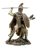 Figurki dekoracyjne - FIGURKA LEONIDAS KRÓL SPARTY BOHATER SPOD TERMOPIL VERONESE - miniaturka - grafika 1