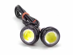 ŚWIATŁA DRL LED 24V dzienne 2szt 22mm oczka białe - Lampy przednie - miniaturka - grafika 1