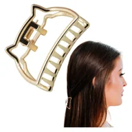 Ozdoby do włosów - Klamra do Włosów Złota Mała Spinka Kocie Uszy Metalowa Lekka i Wytrzymała - miniaturka - grafika 1
