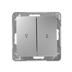 Ospel Impresja srebrny łącznik żaluzyjny ŁP-7Y/m/18 ŁP-7Y/m/18 - Wyłączniki światła i elektryczne - miniaturka - grafika 1