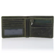 Portfele - Cienki portfel męski Visconti Hunter V-707 RFID - zielony - miniaturka - grafika 1