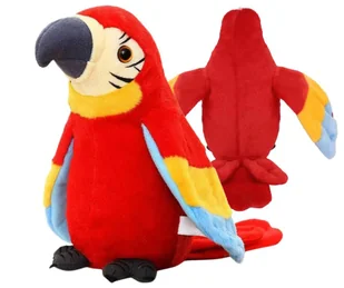 GADAJĄCA PAPUGA INTERAKTYWNA MASKOTKA TAŃCZĄCA POWTARZA MÓWI ARA ZABAWKA - Zabawki interaktywne dla dzieci - miniaturka - grafika 1