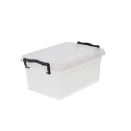 Pudła i pojemniki do przechowywania - Pojemnik z pokrywką Dakar 3,5 l czarne uchwyty transparentny - miniaturka - grafika 1