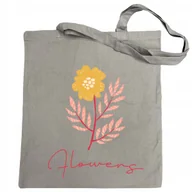 Torby i wózki na zakupy - Torba na zakupy kolorowy nadruk KWIAT KWIATY - miniaturka - grafika 1