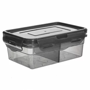 Pojemnik z uszczelką dzielony do przechowywania z pokrywką klipsami zamykany do żywności 500 ml kod: O-127168 - Pojemniki kuchenne - miniaturka - grafika 1