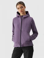 Kurtki damskie - Damska kurtka softshell membrana 5000 4F 4FWAW24TSOFF285 - fioletowa - miniaturka - grafika 1