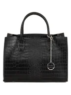 Torebki damskie - Mia Tomazzi Skórzany shopper bag "Lepontina" w kolorze czarnym - 33 x 26 x 15 cm - miniaturka - grafika 1