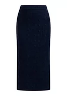 Spódnice - DreiMaster Damska spódnica midi z dzianiny, morski, XS-S - miniaturka - grafika 1