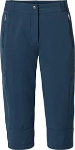 VAUDE Damskie spodnie trekkingowe Farley Stretch Capri III, czarne - 50, wodoodporne damskie spodnie trekkingowe, krótkie, wygodne spodnie trekkingowe ze stretchu – wytrzymałe i szybkoschnące - Spodnie damskie - miniaturka - grafika 1